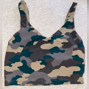 Aerie Workout Crop Top - Camouflage/ Army print
